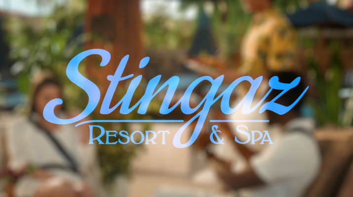 A 'Stingaz Resort & Spa' logo